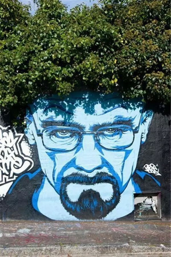 artist，Street Art，a literary creation，tree，